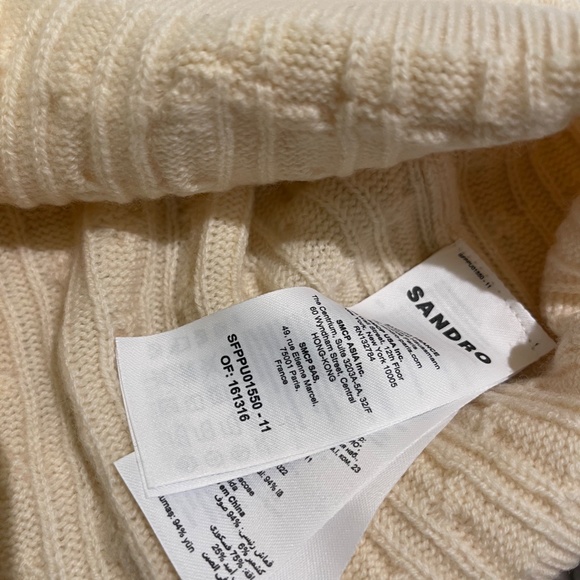 Sandro Knitted polo sweater T3/L - Picture 10 of 10
